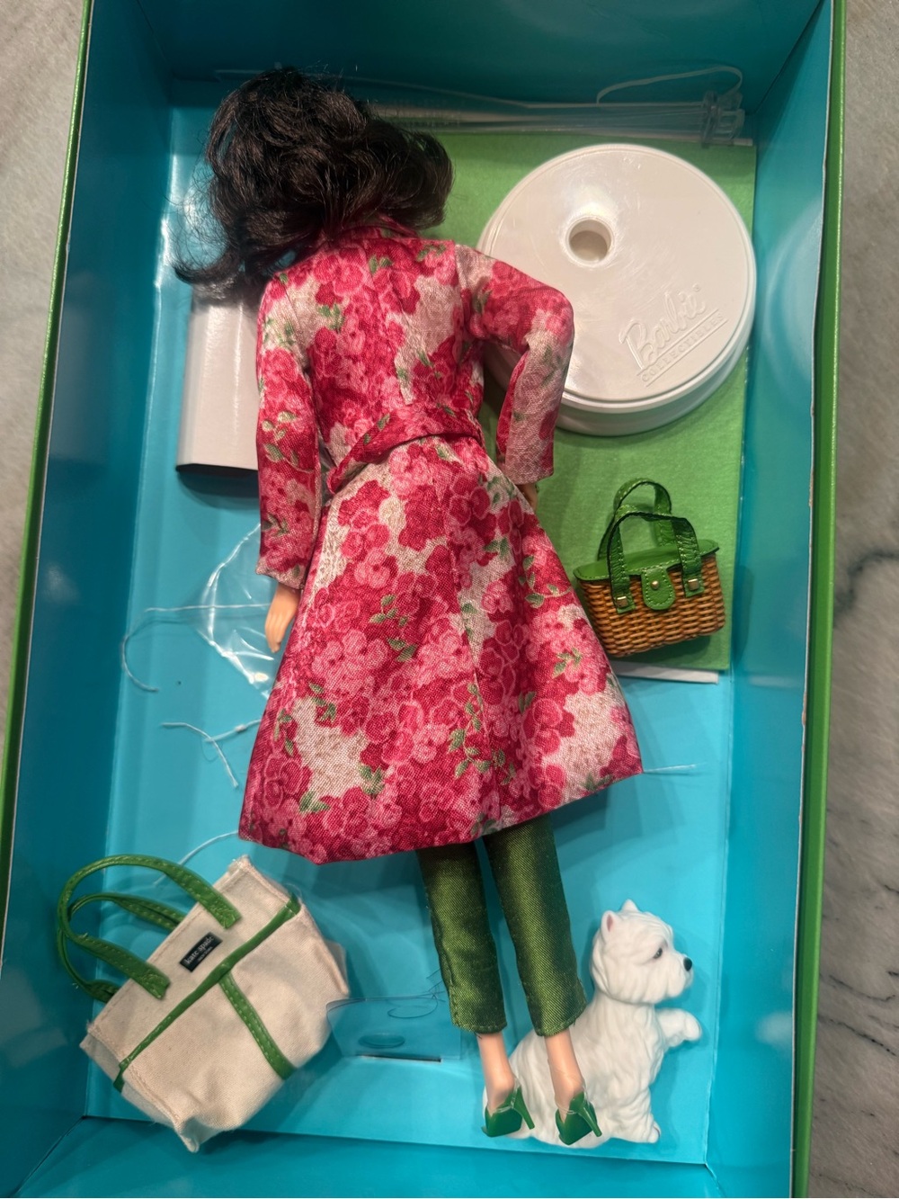 kate spade Pink Floral Coat with Green Pants Barbie Outfit - Picture 4 of 7